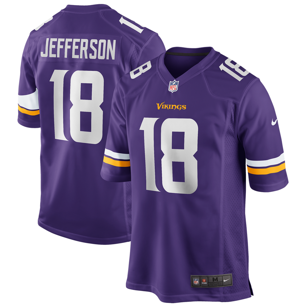 Men's Minnesota Vikings Justin Jefferson Nike Purple Player Game Jersey