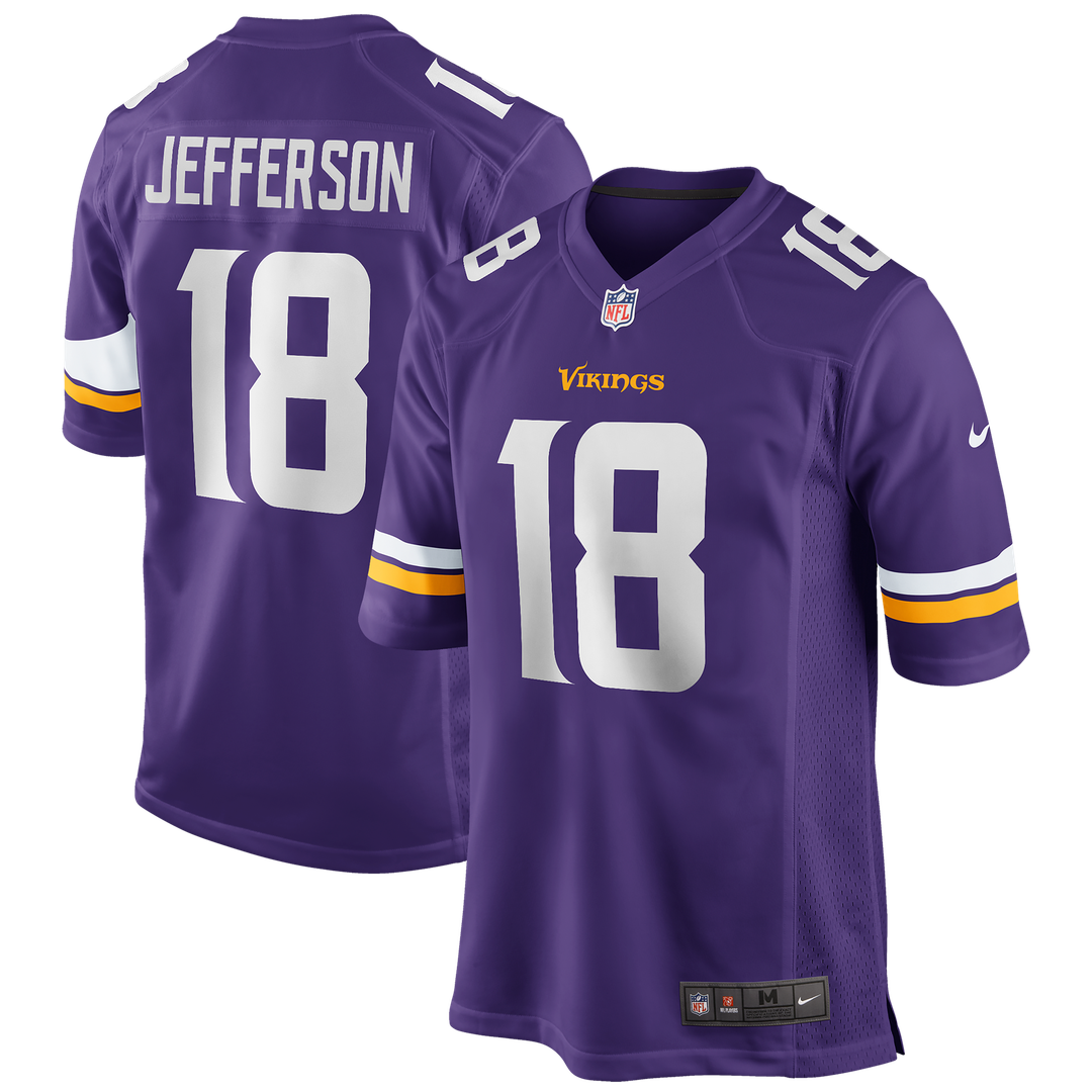 Men's Minnesota Vikings Justin Jefferson Nike Purple Player Game Jersey