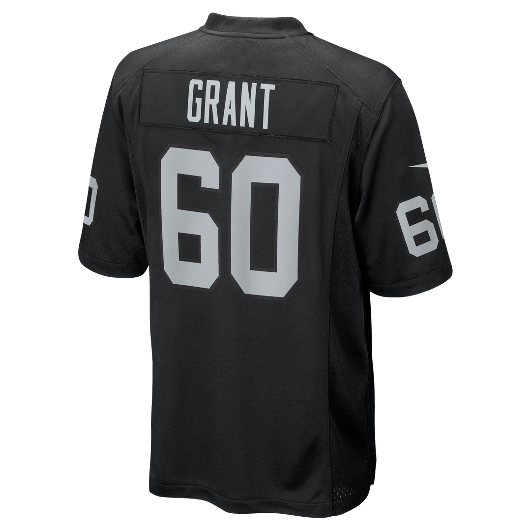 Men's Las Vegas Raiders Charles Grant Nike  Black Team Game Jersey