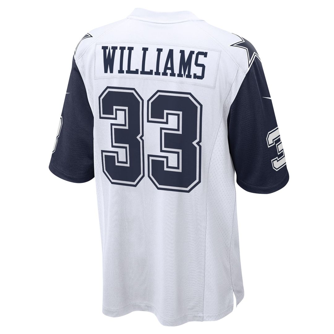 Men's Dallas Cowboys Javonte Williams Nike White Alternate Game Jersey