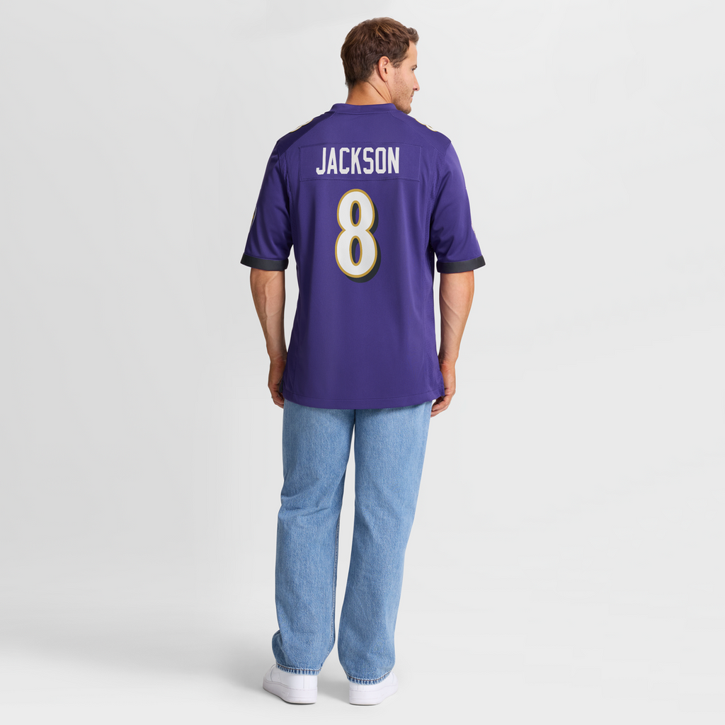 Men's Baltimore Ravens Lamar Jackson Nike Purple Game Jersey