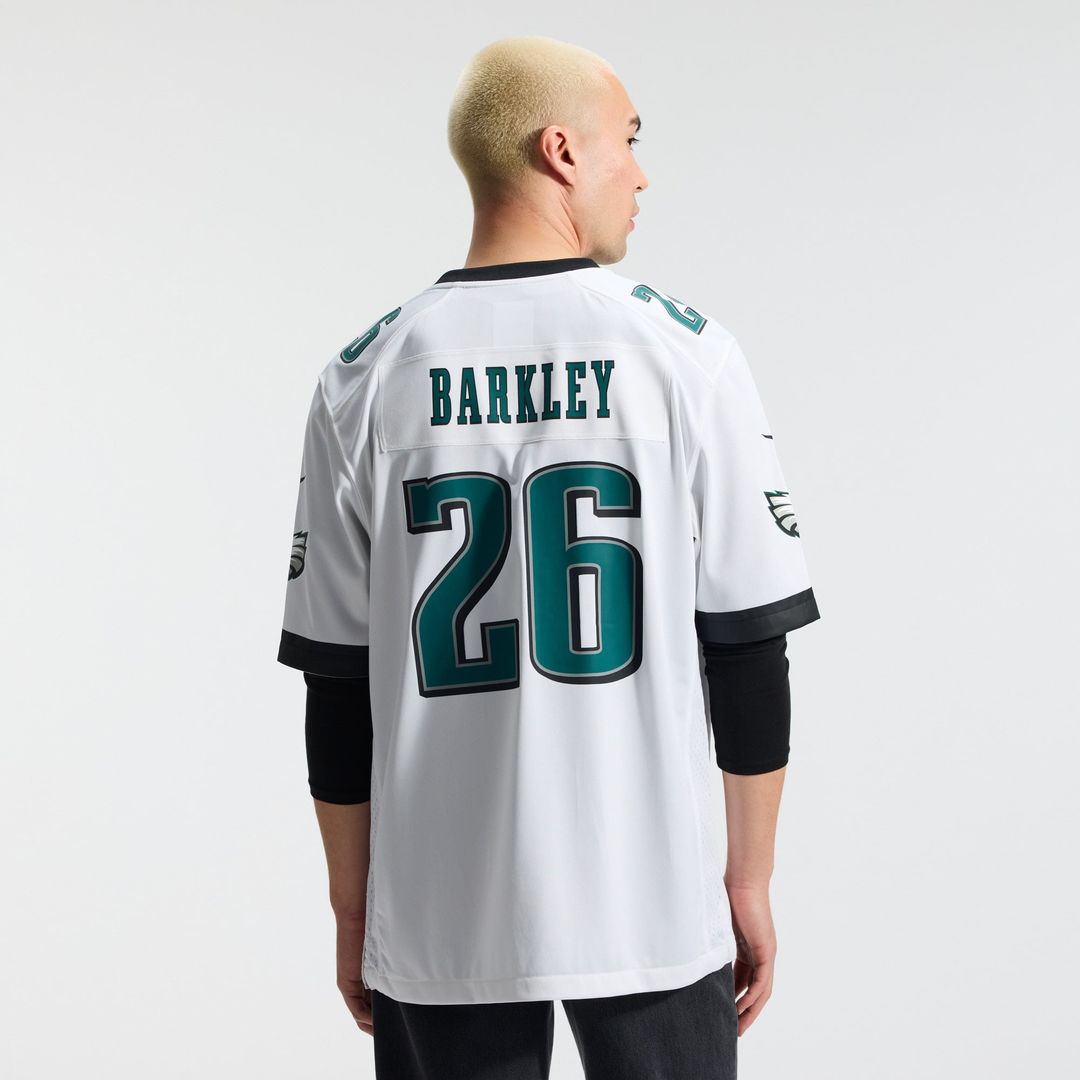 Men's Philadelphia Eagles Saquon Barkley Nike  White Game Jersey