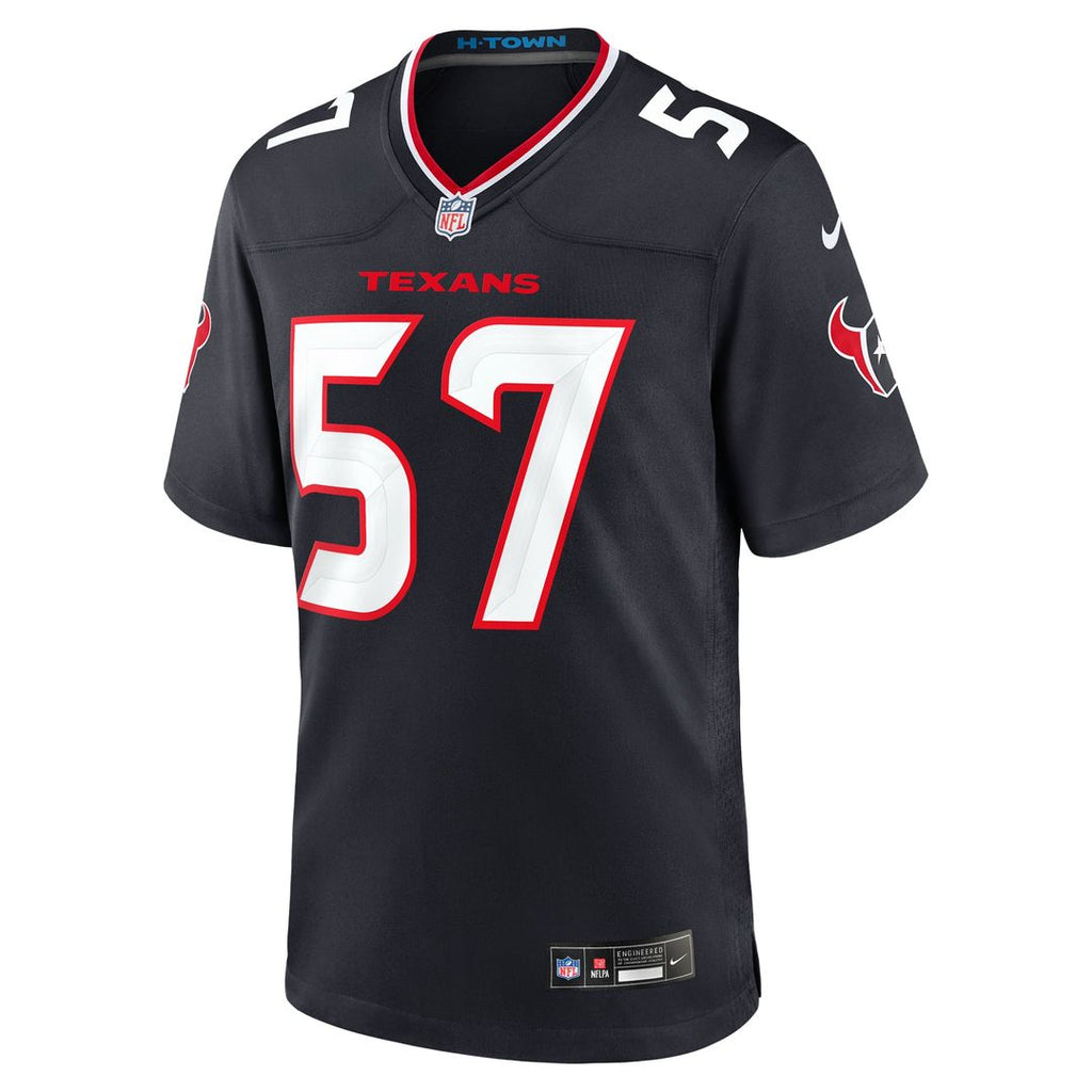 Men's Houston Texans Blake Fisher Nike  Navy Team Game Jersey