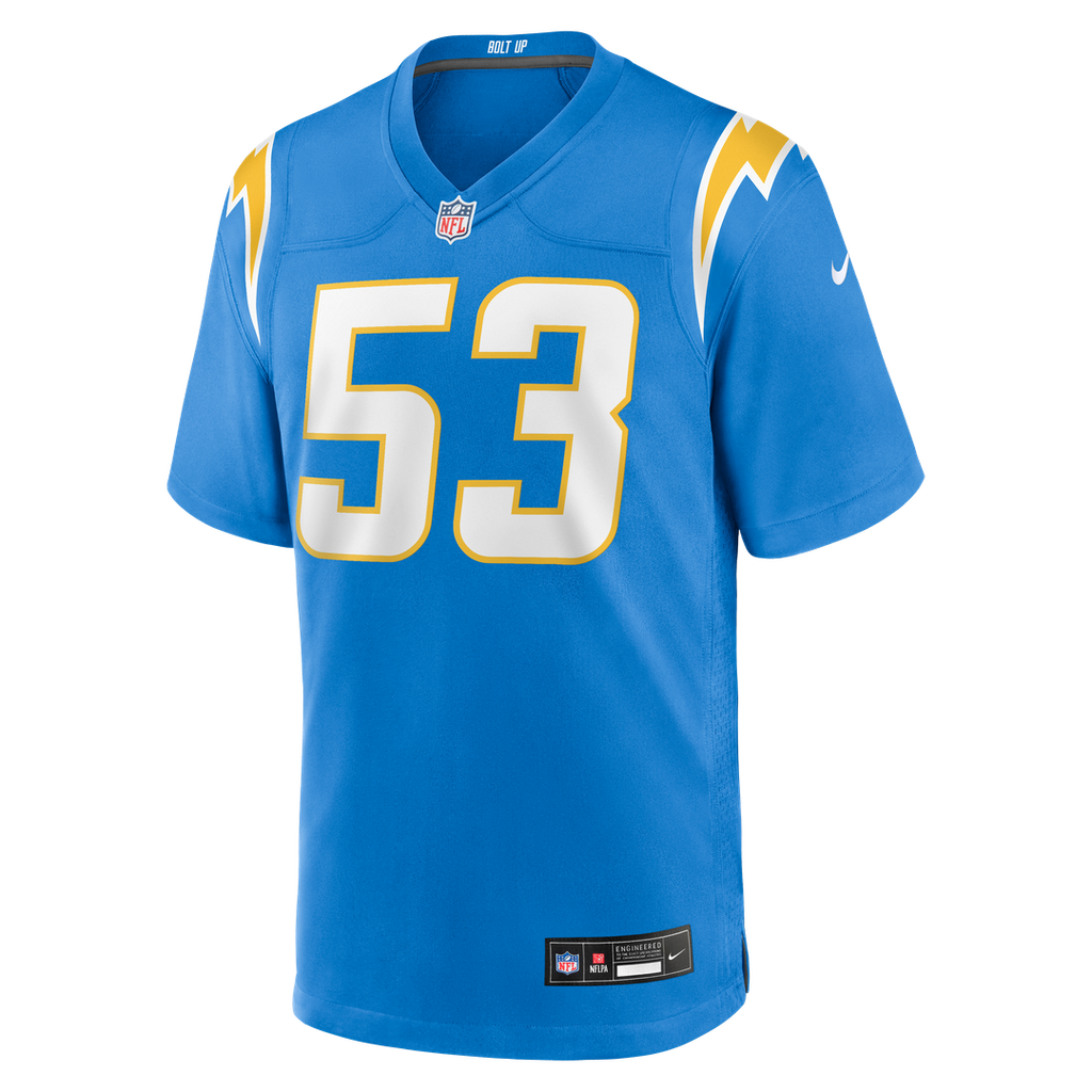 Men's Los Angeles Chargers Del'Shawn Phillips Nike  Powder Blue Team Game Jersey