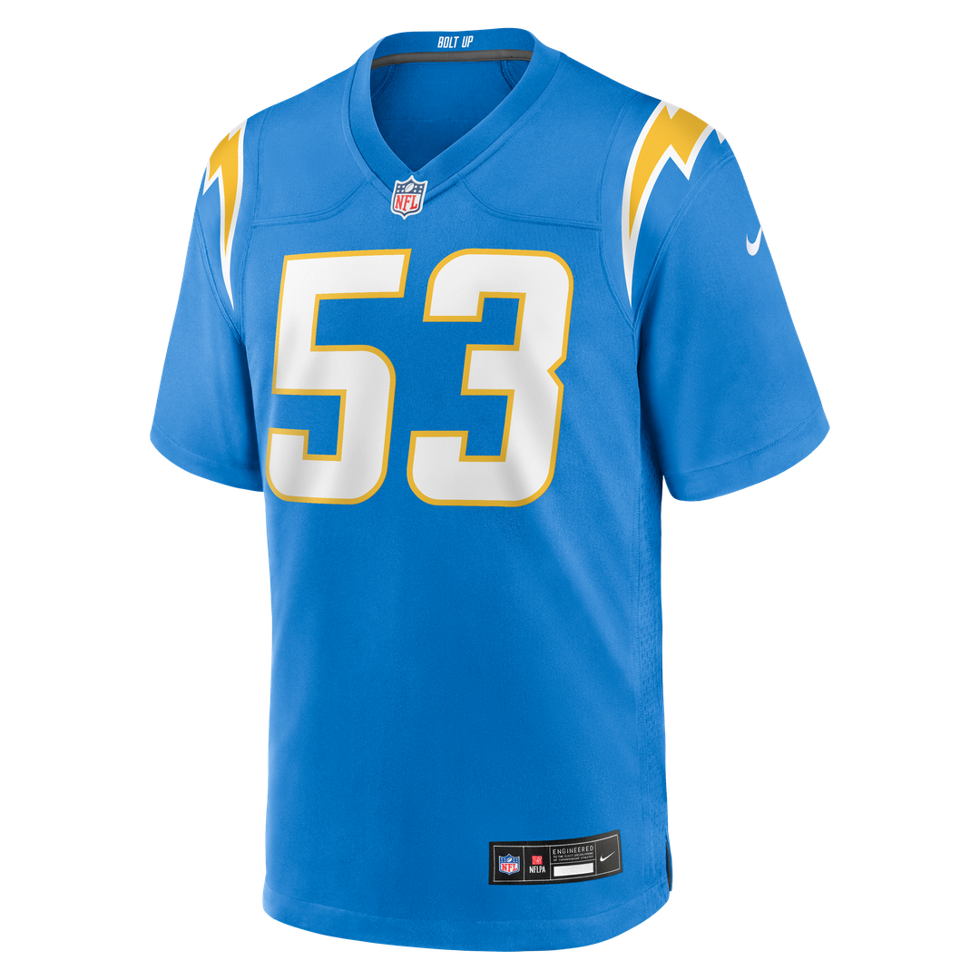 Men's Los Angeles Chargers Del'Shawn Phillips Nike  Powder Blue Team Game Jersey