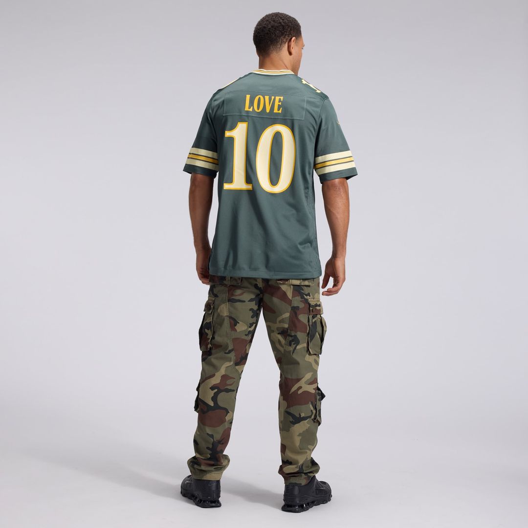 Men's Green Bay Packers Jordan Love Nike Green 2026 Rivalries Collection Game Jersey