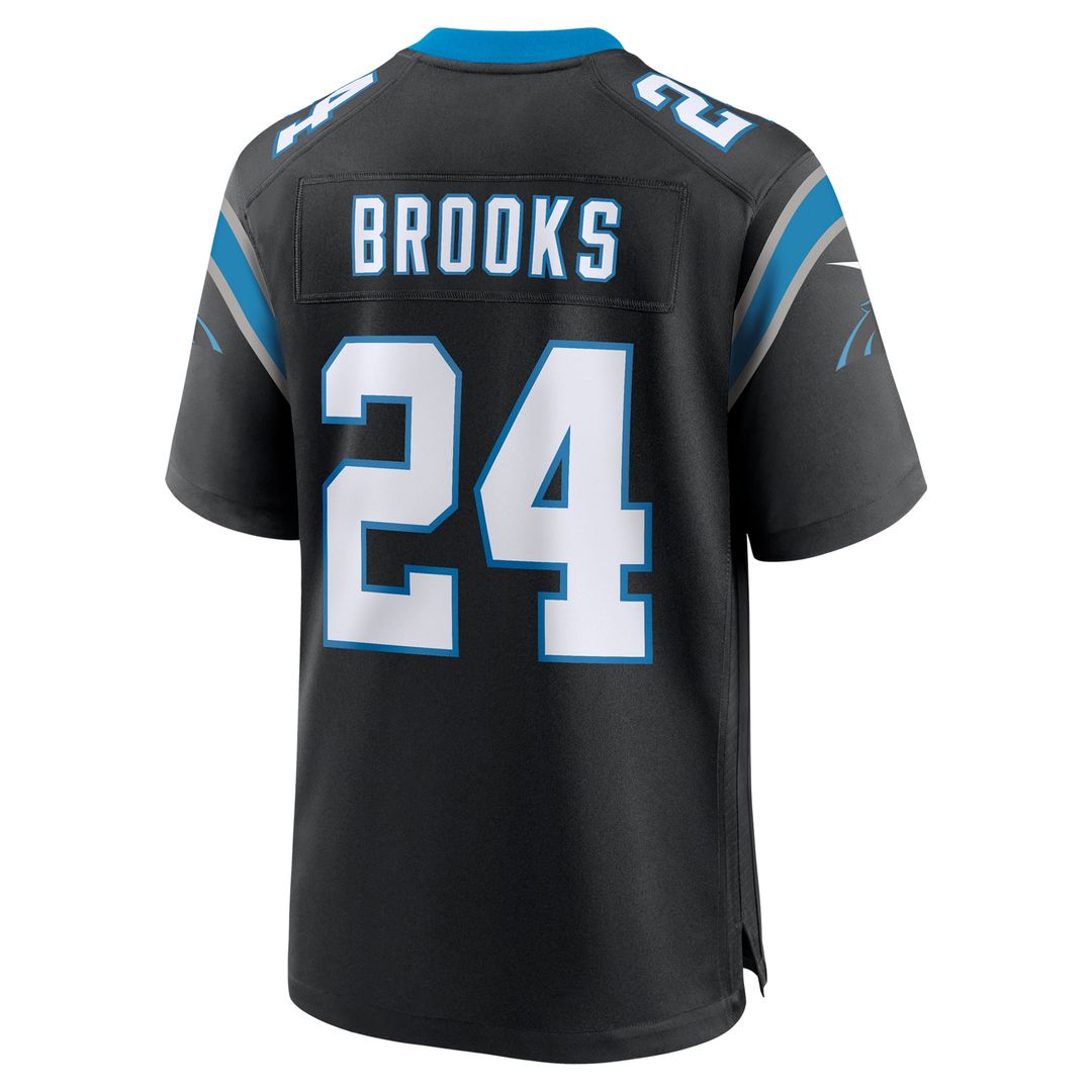 Men's Carolina Panthers Jonathon Brooks Nike  Black  Game Jersey