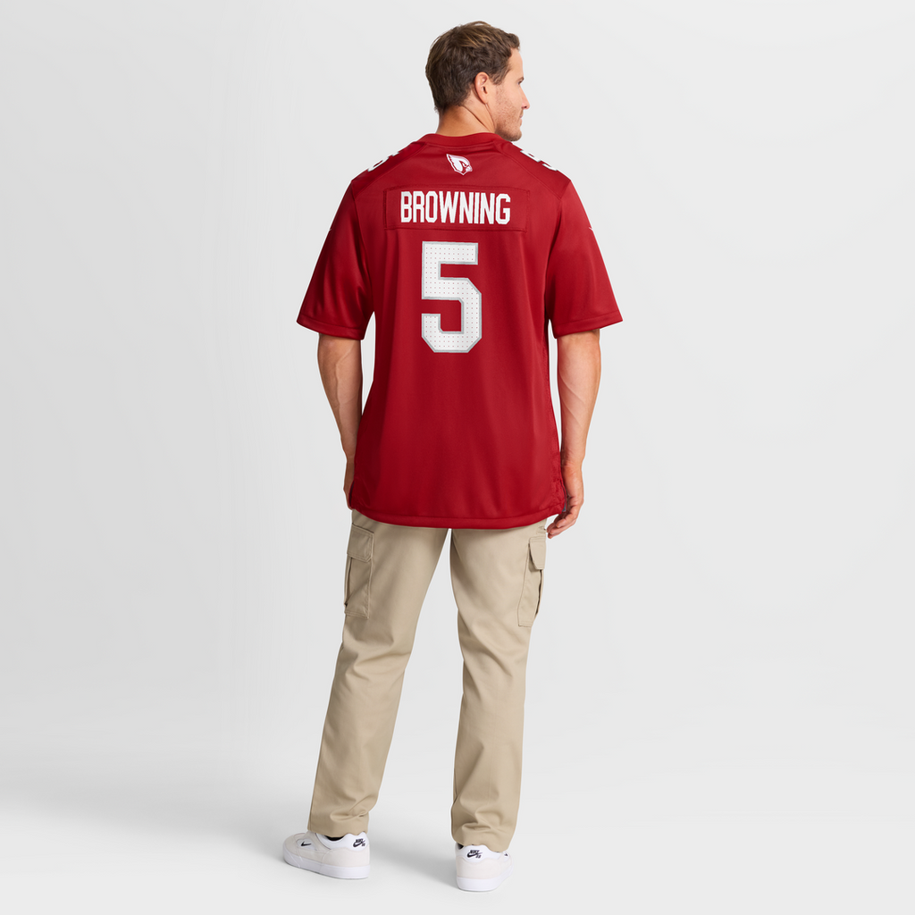 Men's Arizona Cardinals Baron Browning Nike  Cardinal Team Game Jersey