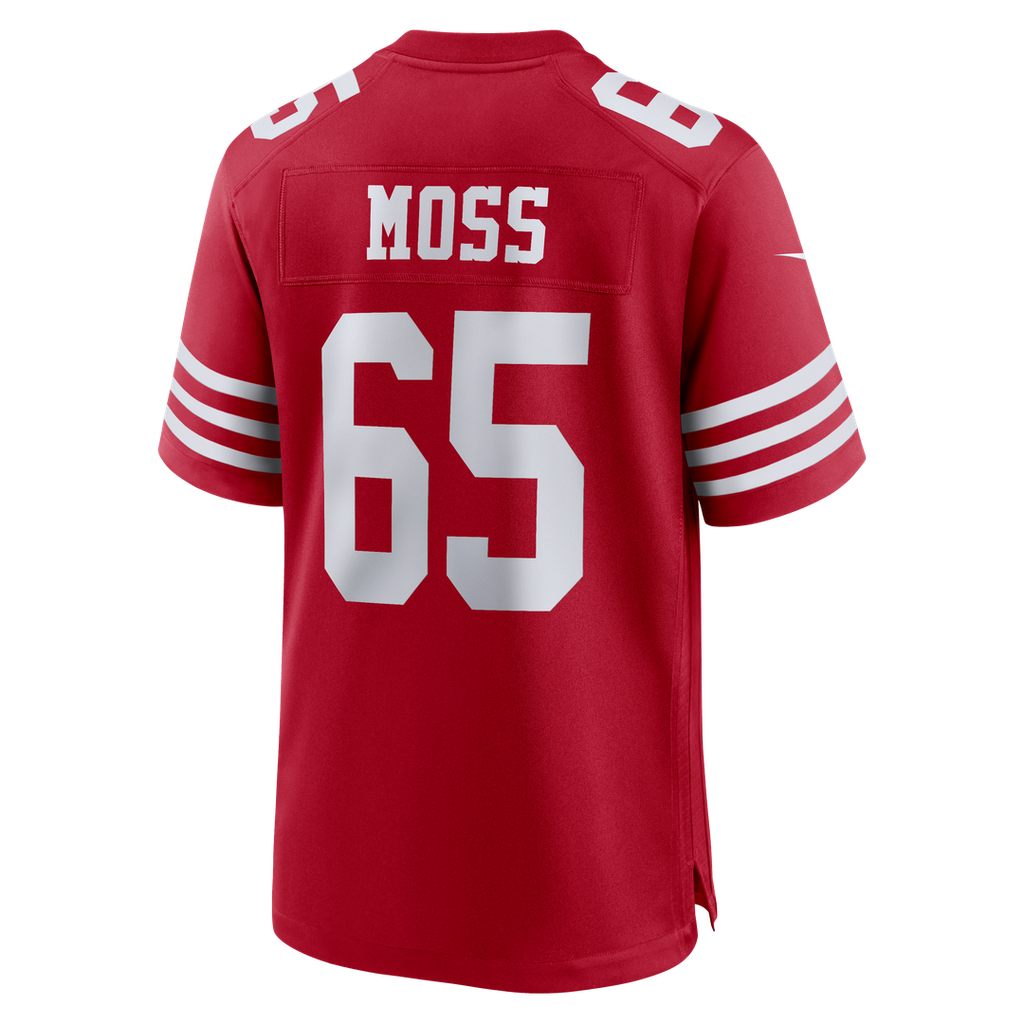 Men's San Francisco 49ers Drew Moss Nike  Scarlet Team Game Jersey