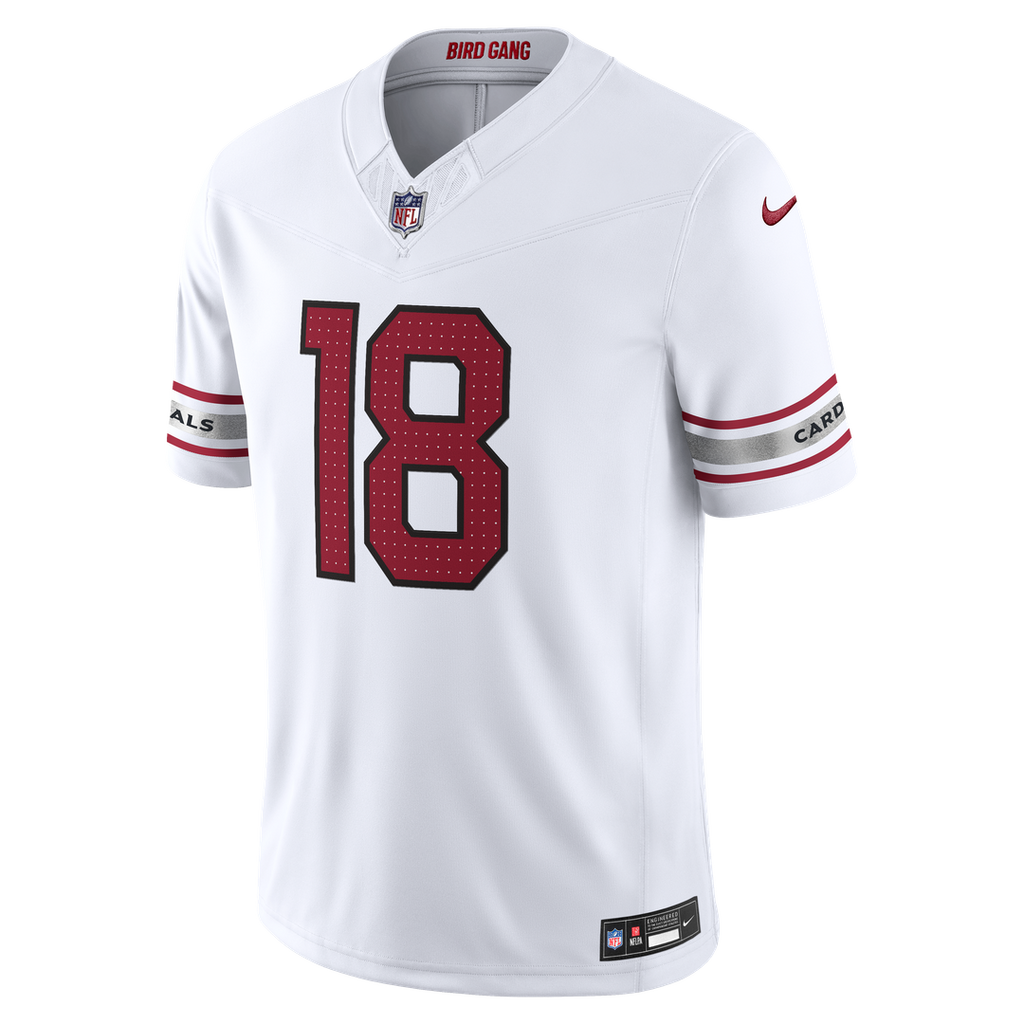 Men's Arizona Cardinals Marvin Harrison Jr. Nike White Vapor F.U.S.E. Stitched Limited Jersey