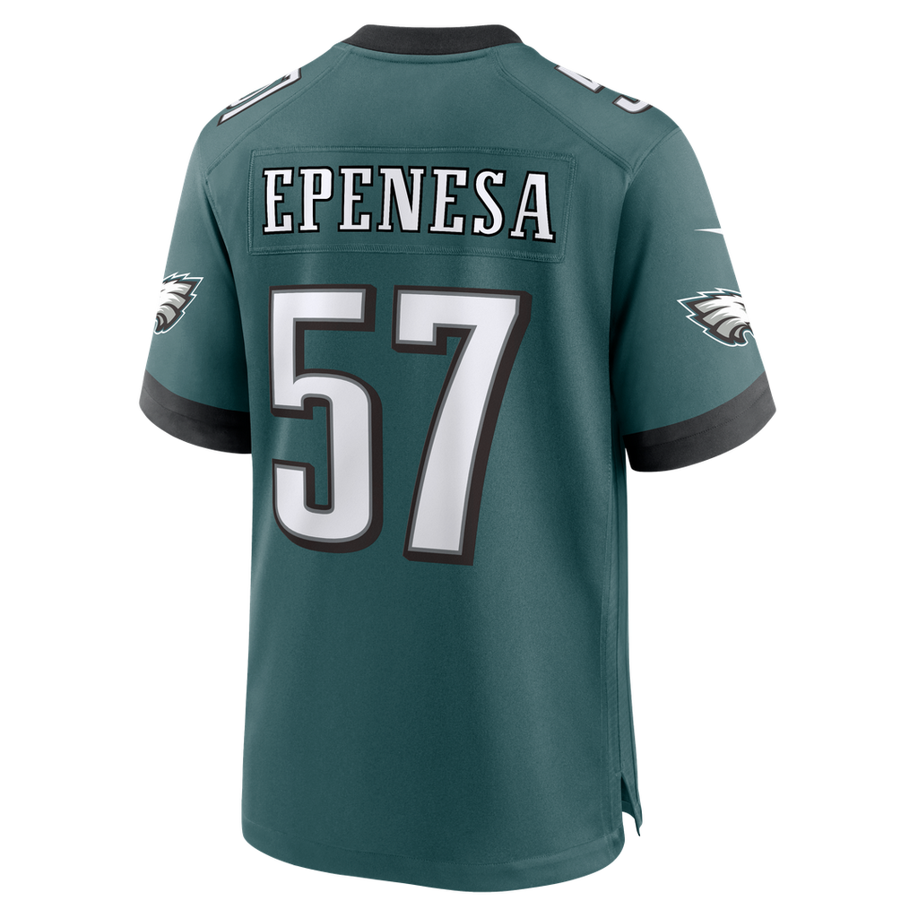 Men's Philadelphia Eagles A.J. Epenesa Nike Midnight Green Team Game Jersey