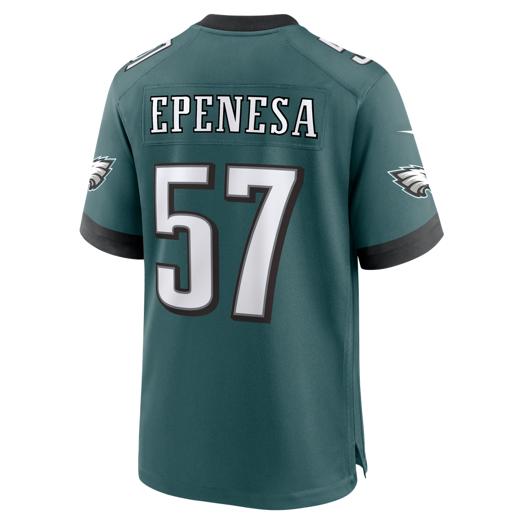 Men's Philadelphia Eagles A.J. Epenesa Nike Midnight Green Team Game Jersey