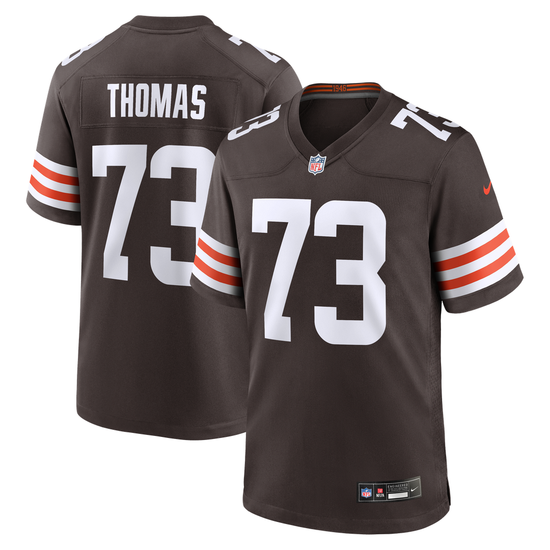 Men's Cleveland Browns Joe Thomas Nike White Retired Game Player Jersey