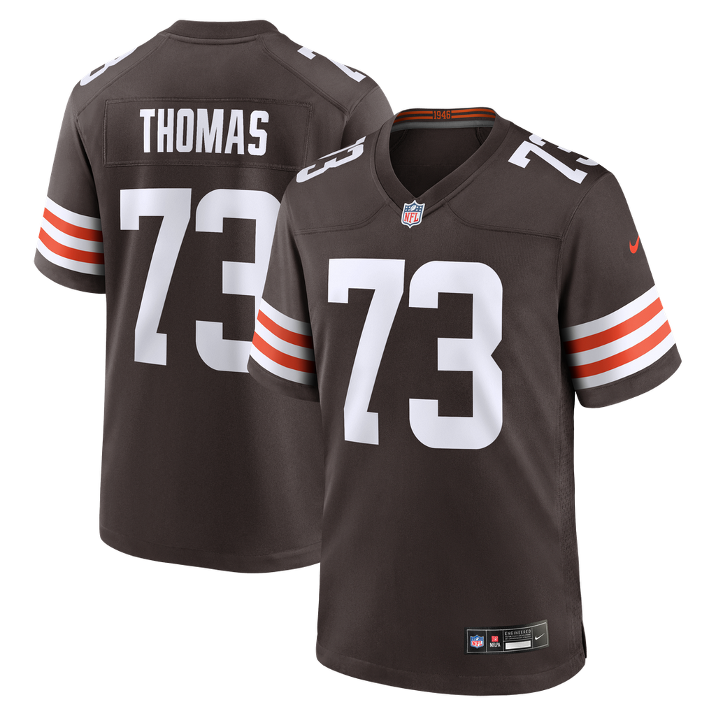 Men's Cleveland Browns Joe Thomas Nike Brown Retired Game Player Jersey