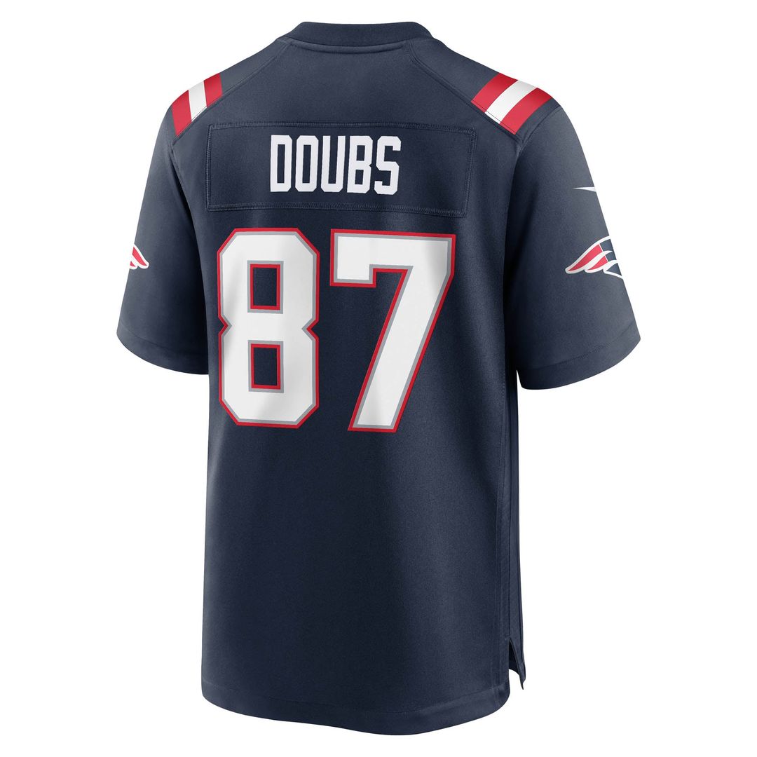 Men's New England Patriots Romeo Doubs Nike Navy Game Jersey
