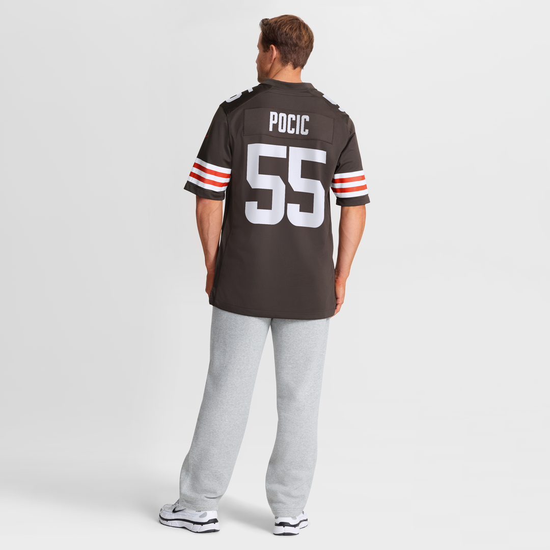 Men's Cleveland Browns Ethan Pocic Nike Brown Game Jersey