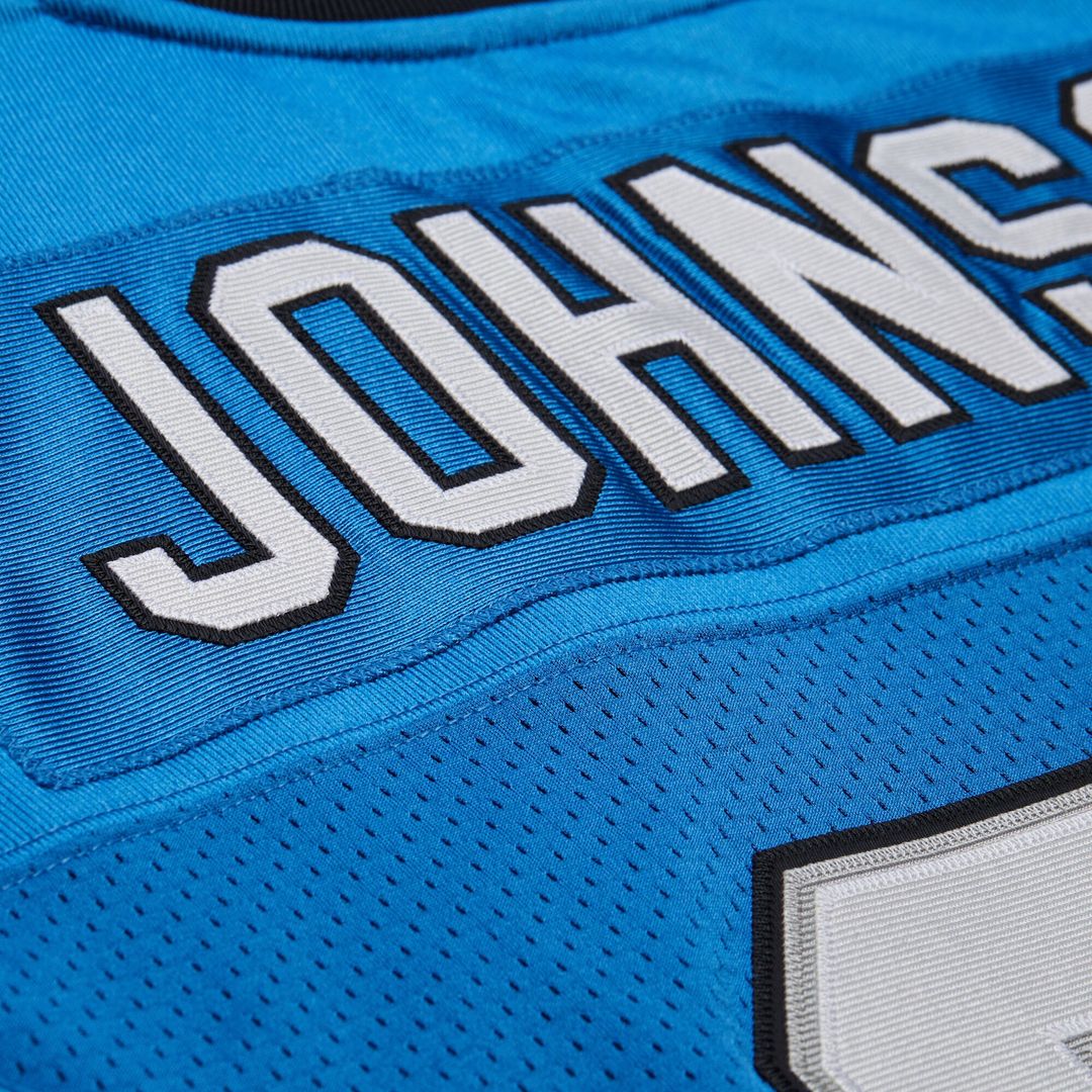 Men's Detroit Lions Calvin Johnson Mitchell & Ness Black 2007 Authentic Throwback Jersey