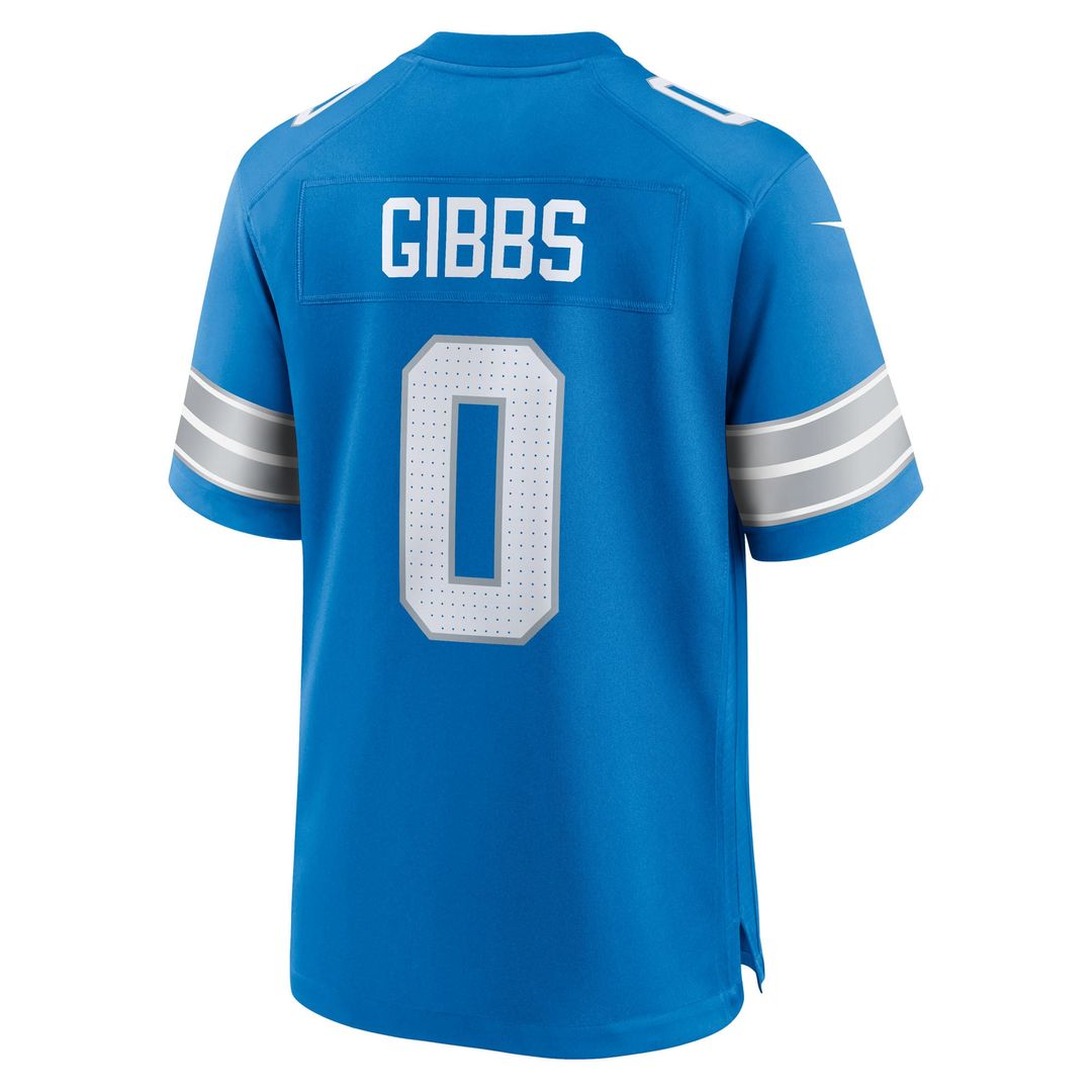 Men's Detroit Lions Jahmyr Gibbs Nike Blue Game Player Jersey