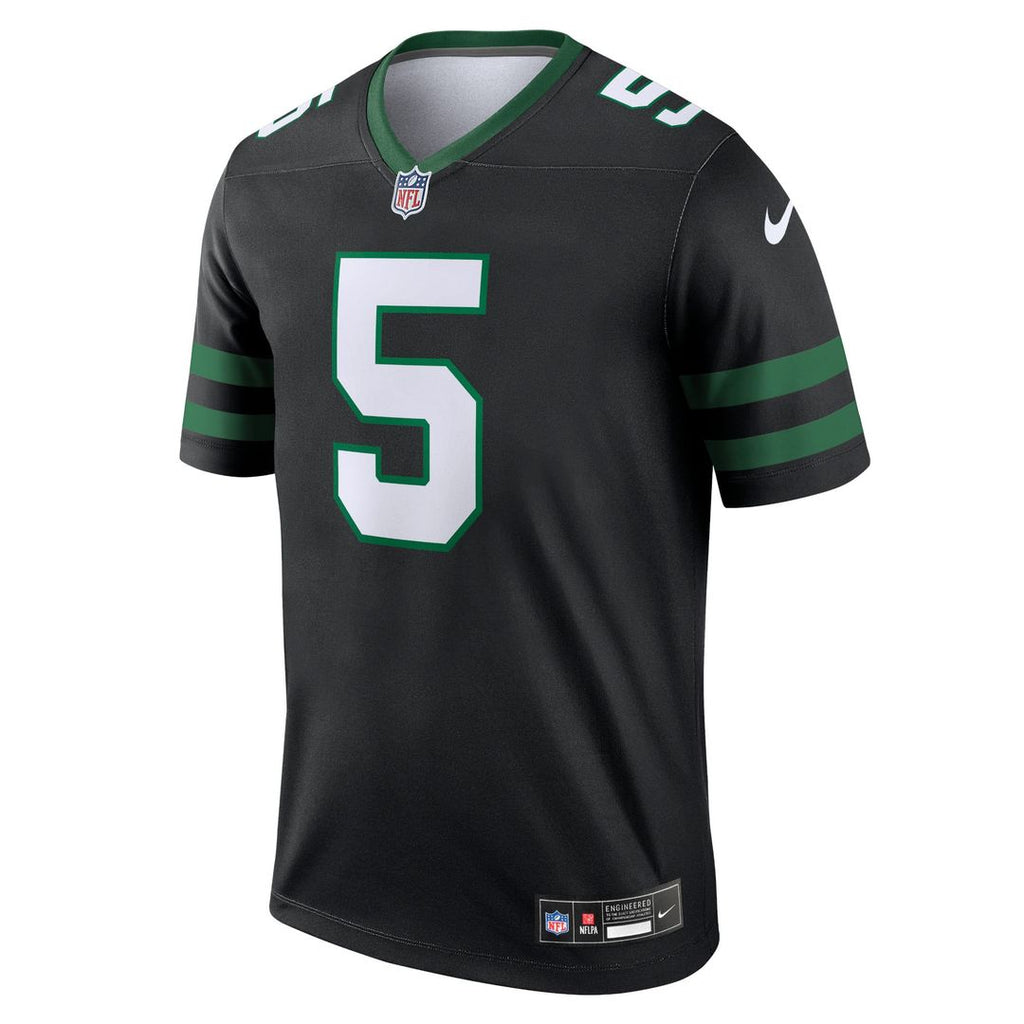 Men's New York Jets Garrett Wilson Nike Black Legend Player Performance Top
