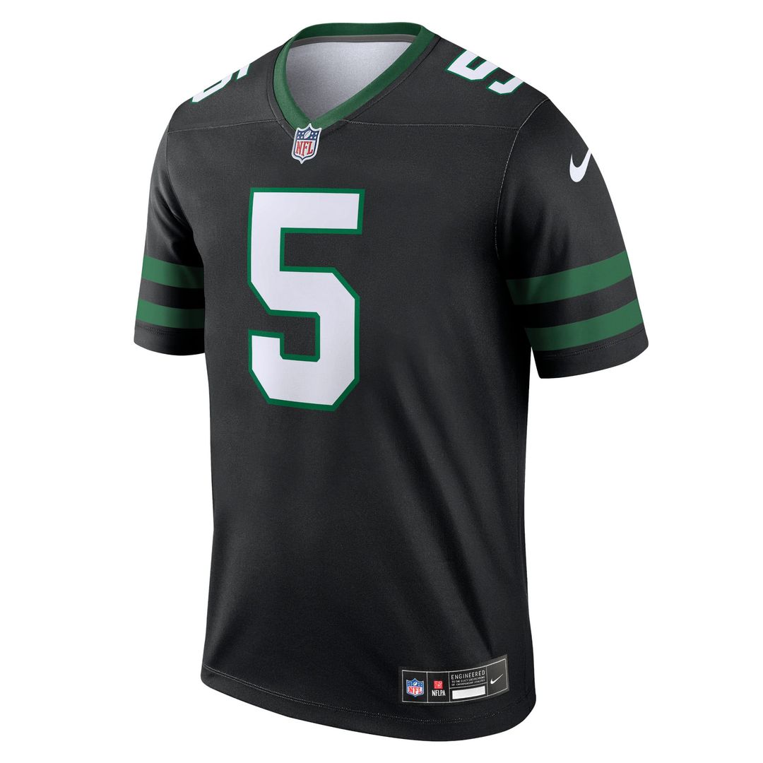 Men's New York Jets Garrett Wilson Nike Black Legend Player Performance Top