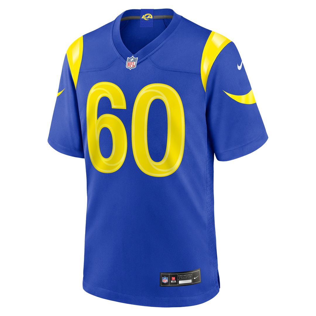 Men's Los Angeles Rams Wyatt Bowles Nike  Royal Team Game Jersey