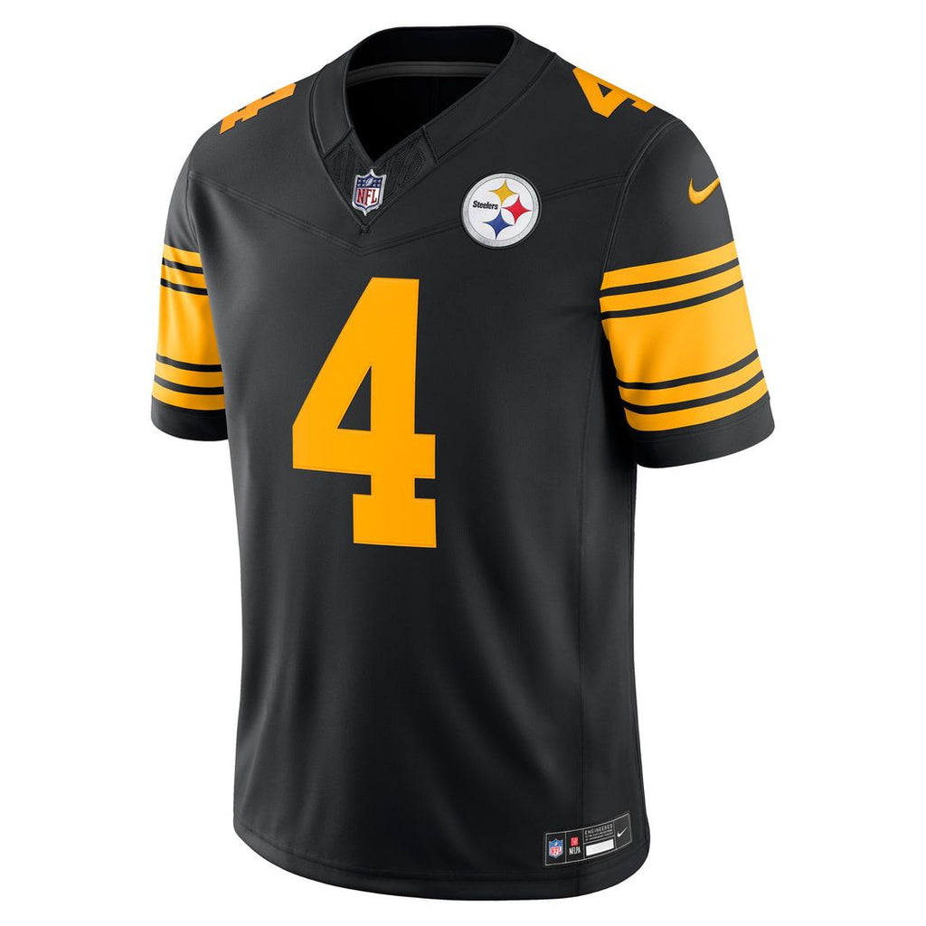 Men's Pittsburgh Steelers DK Metcalf Nike Black Alternate Vapor F.U.S.E. Stitched Limited Jersey