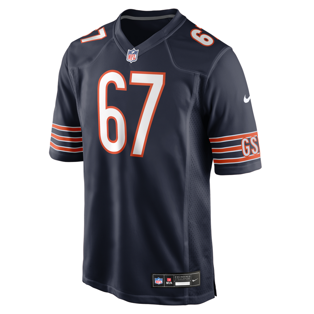 Men's Chicago Bears Garrett Bradbury Nike Navy Team Game Jersey