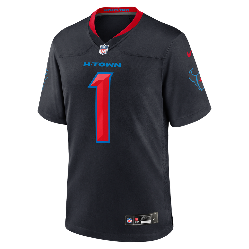 Men's Houston Texans Tank Dell Nike Navy Alternate Game Jersey