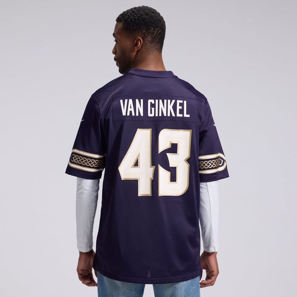 Men's Minnesota Vikings Andrew Van Ginkel Nike Purple 2026 Rivalries Collection Game Jersey