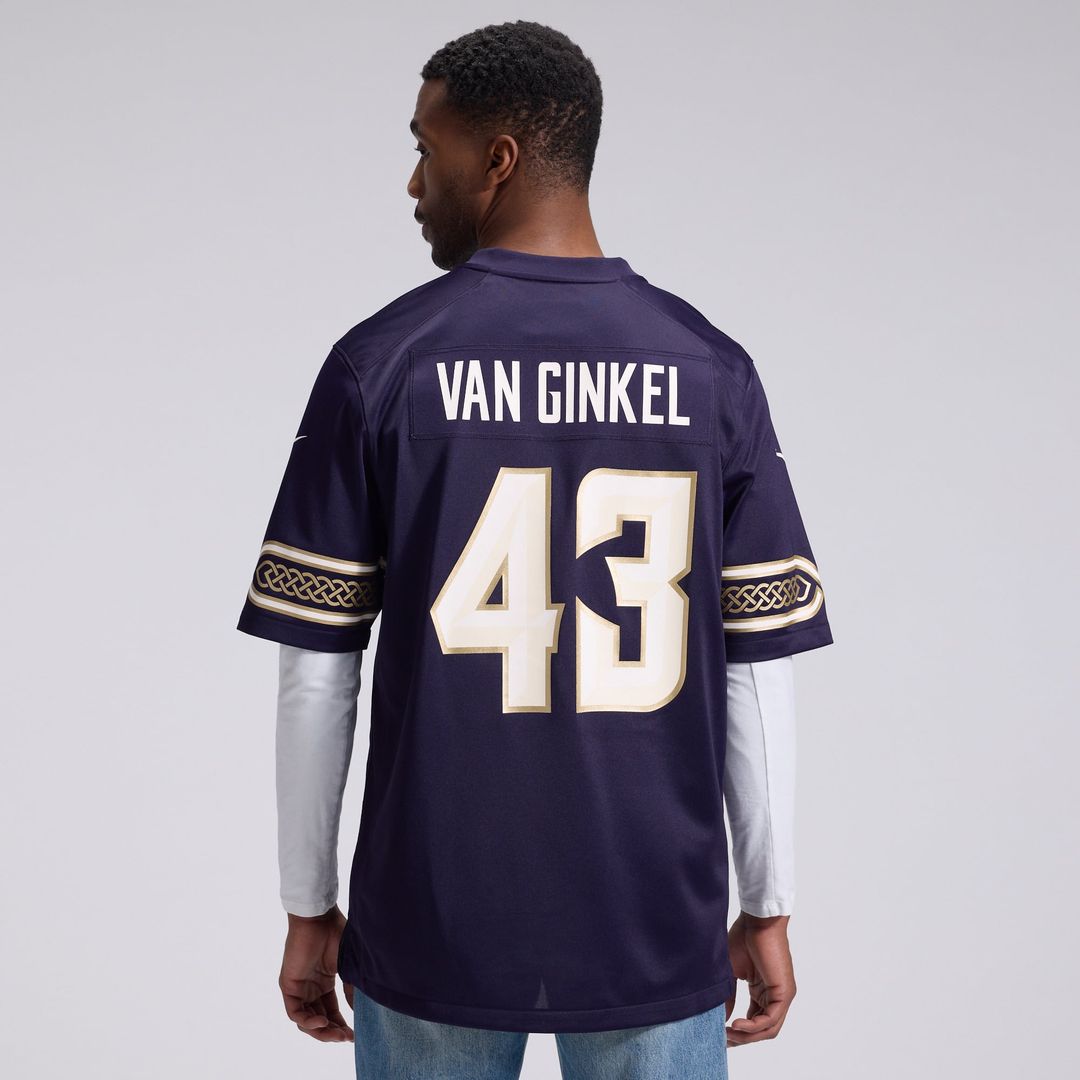Men's Minnesota Vikings Andrew Van Ginkel Nike Purple 2026 Rivalries Collection Game Jersey