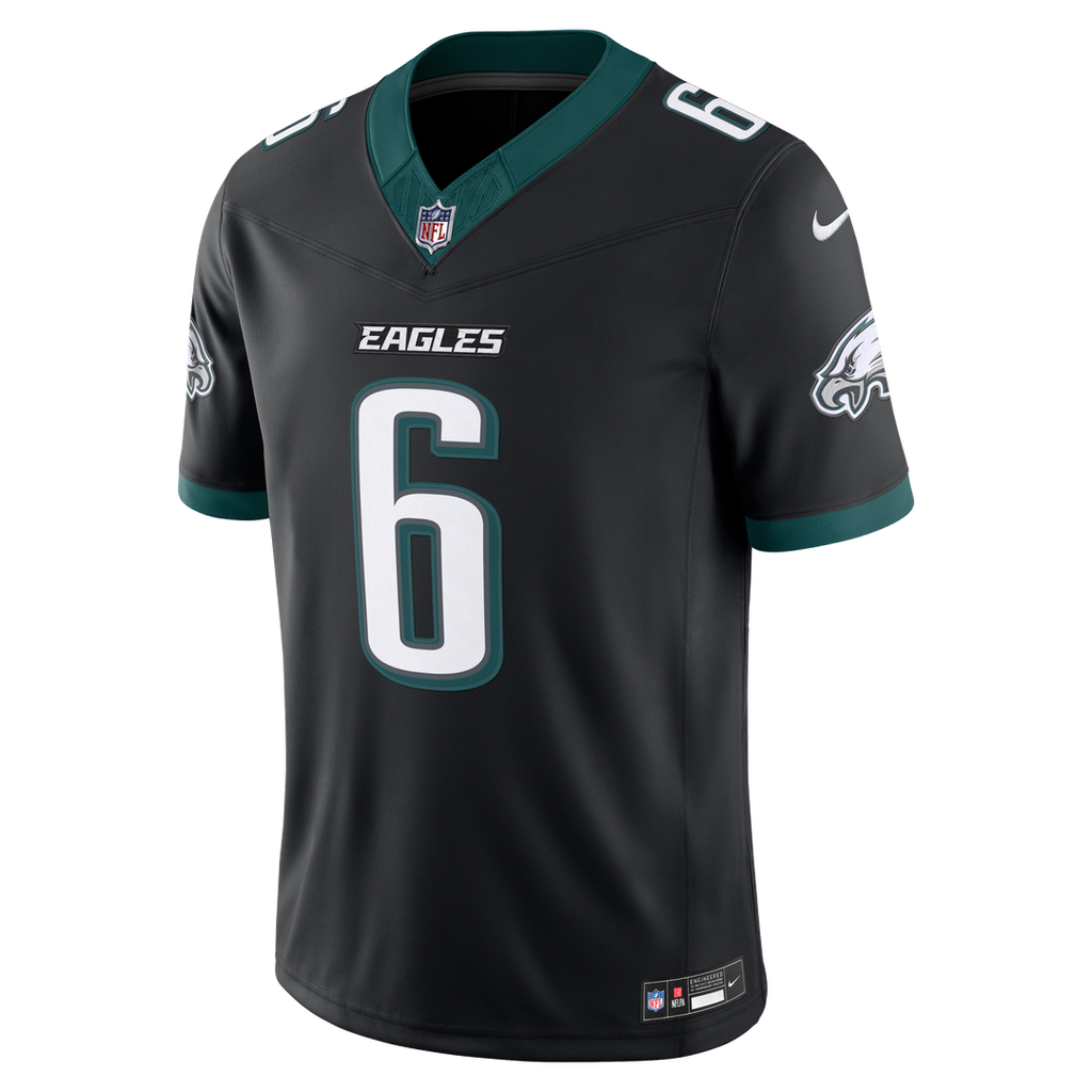 Men's Philadelphia Eagles DeVonta Smith Nike Black Alternate Vapor F.U.S.E. Stitched Limited Jersey