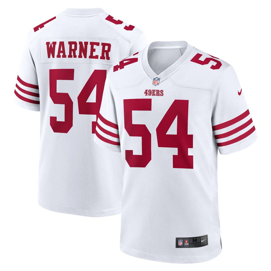 Men's San Francisco 49ers Fred Warner Nike Scarlet Team Game Player Jersey