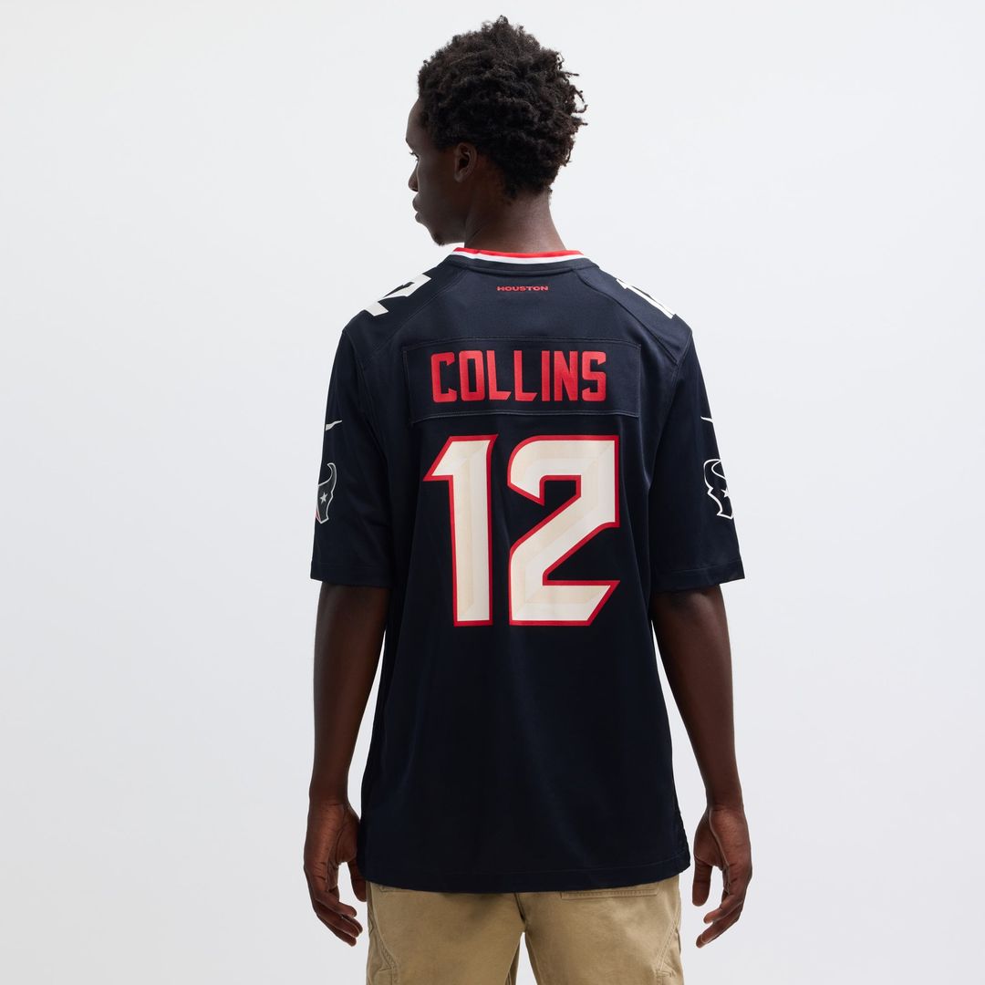 Men's Houston Texans Nico Collins Nike Navy Game Jersey