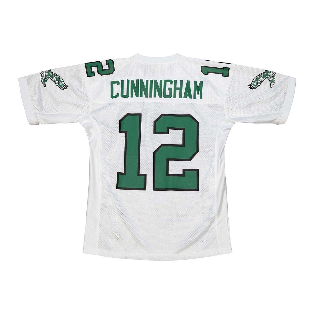 Men's Philadelphia Eagles 1992 Randall Cunningham Mitchell & Ness White Authentic Throwback Retired Player Jersey