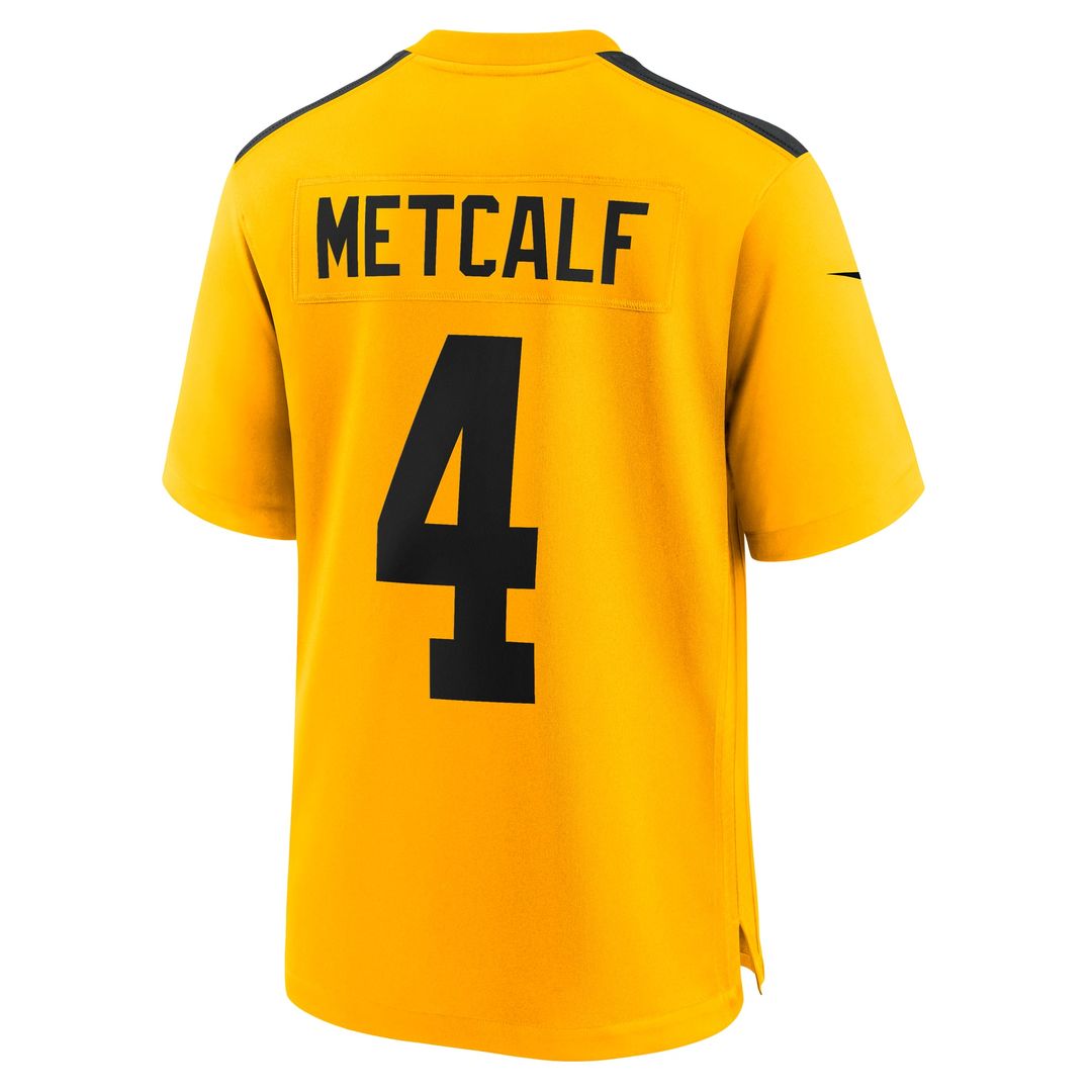Men's Pittsburgh Steelers DK Metcalf Nike Gold Alternate 1933 Throwback Game Jersey