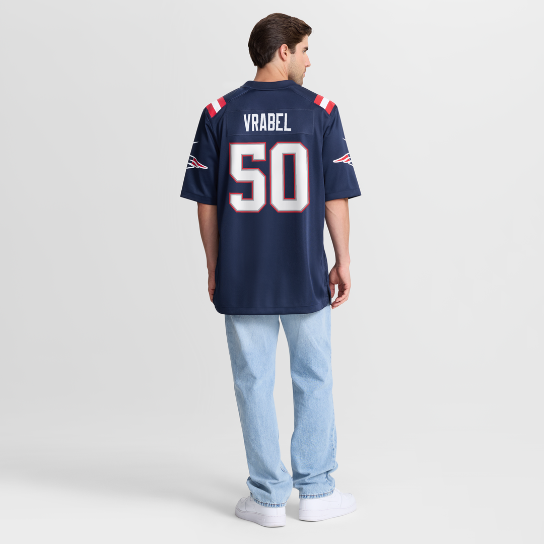 Men's New England Patriots Mike Vrabel Nike Navy Game Retired Player Jersey