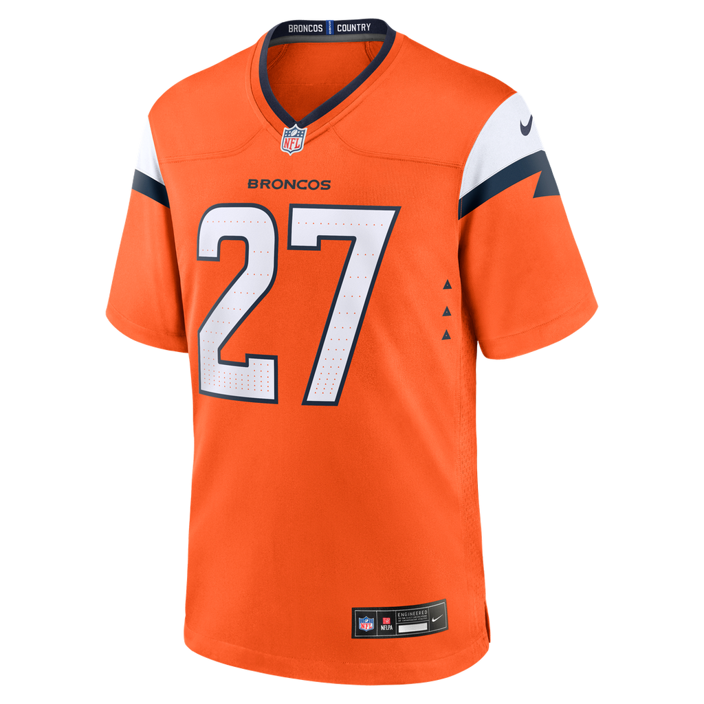 Men's Denver Broncos J.K. Dobbins Nike  Orange Team Game Jersey