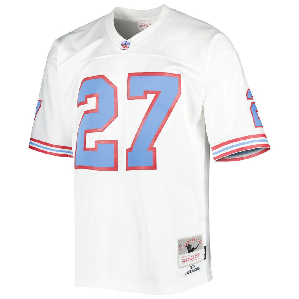 Men's Houston Oilers Eddie George Mitchell & Ness White Legacy Replica Jersey