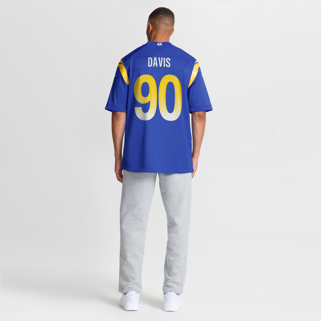 Men's Los Angeles Rams Tyler Davis Nike  Royal Team Game Jersey