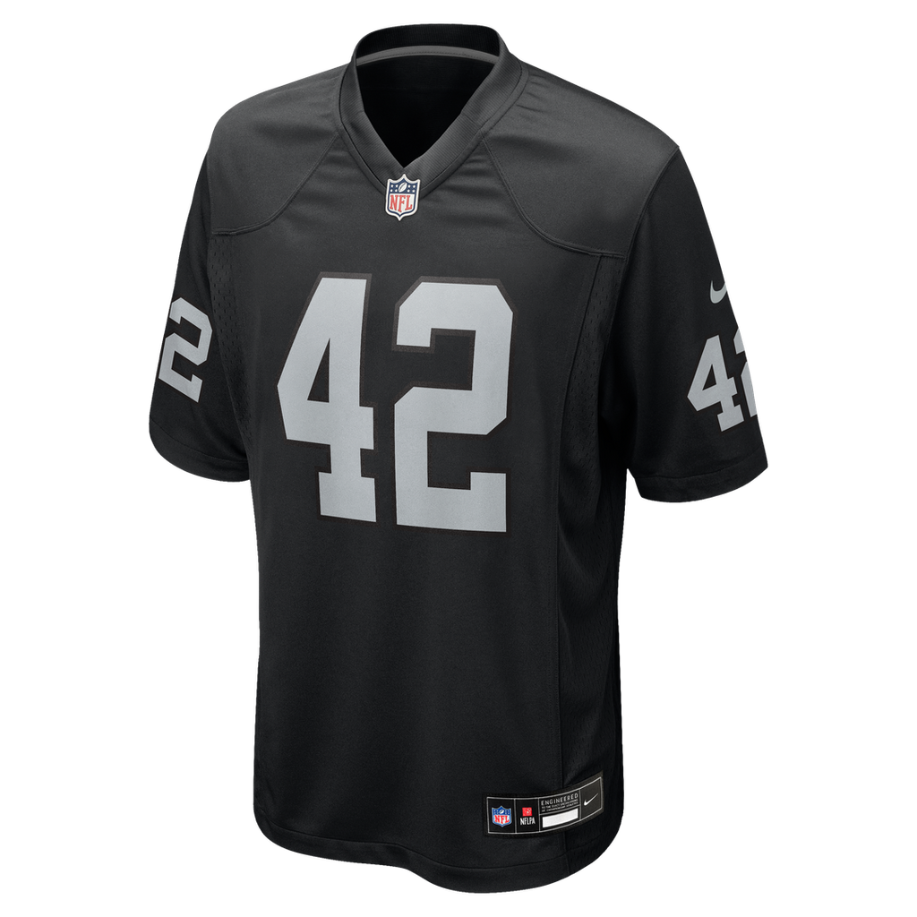 Men's Las Vegas Raiders Ronnie Lott Nike Black Game Retired Player Jersey