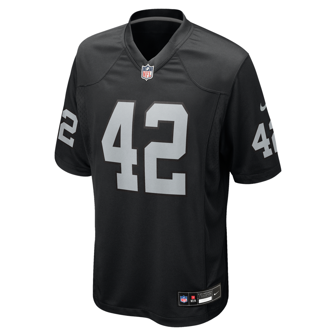 Men's Las Vegas Raiders Ronnie Lott Nike Black Game Retired Player Jersey