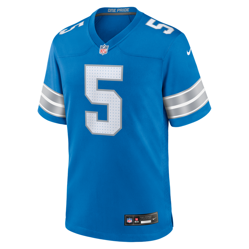 Men's Detroit Lions Teddy Bridgewater Nike  Blue Team Game Jersey