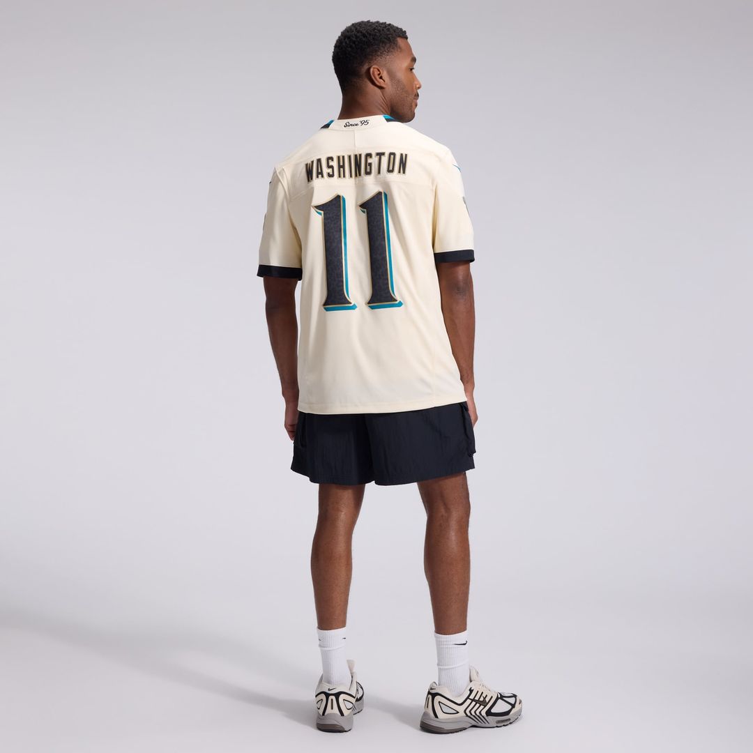 Men's Jacksonville Jaguars Parker Washington Nike Natural 2026 Rivalries Collection Stitched Limited Jersey
