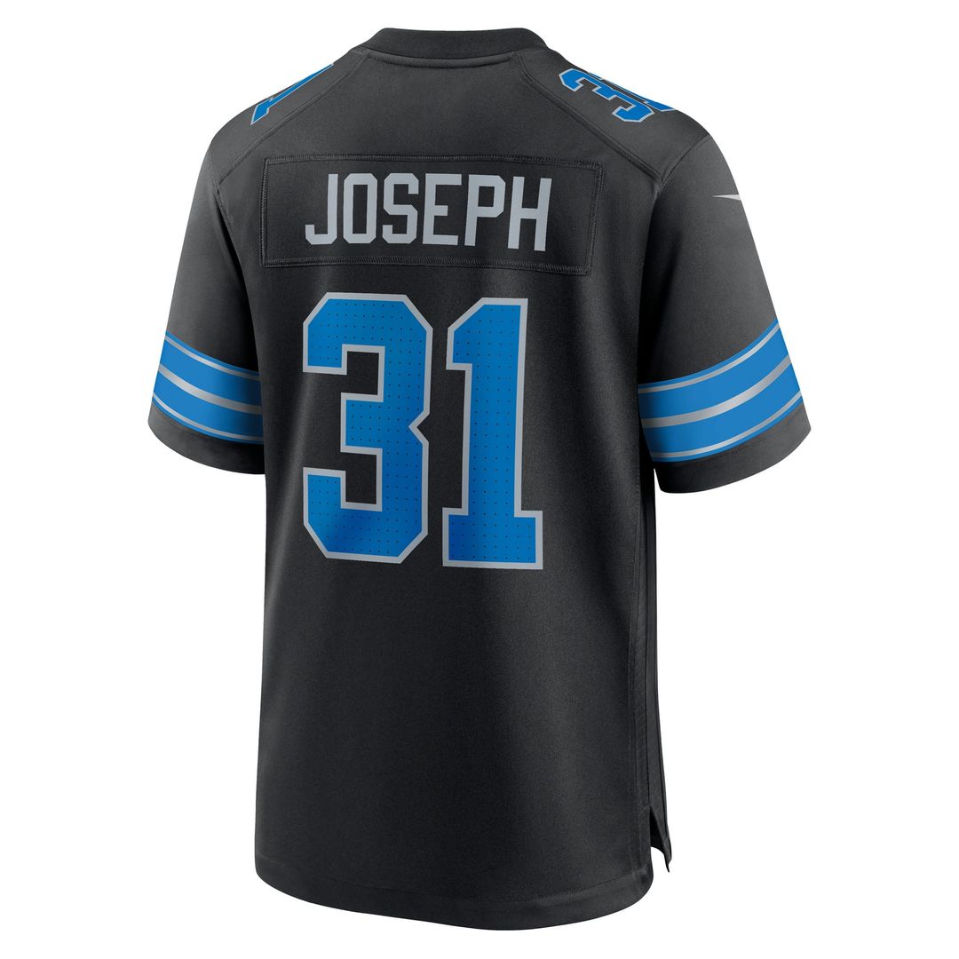 Men's Detroit Lions Kerby Joseph Nike Black Alternate Game Jersey