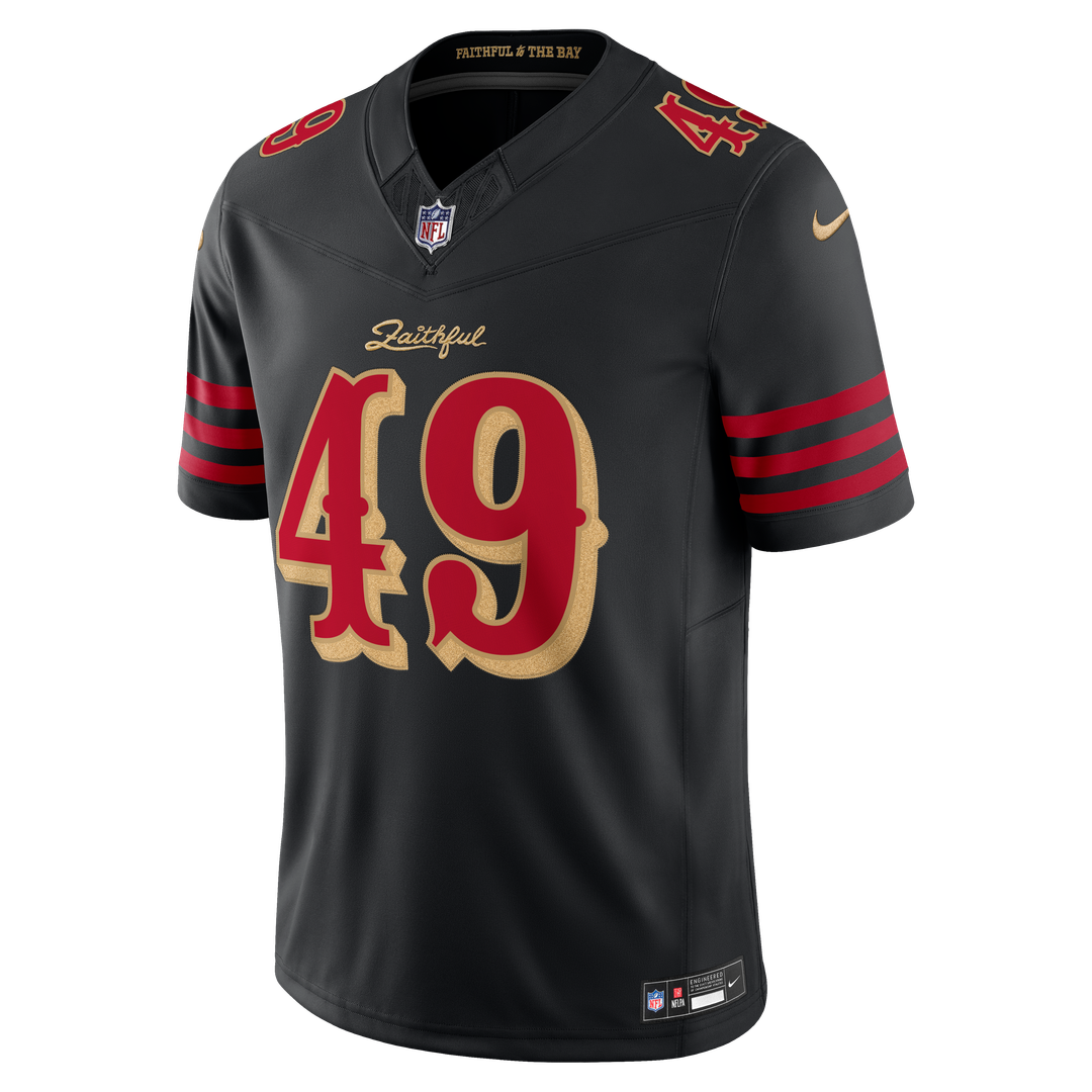 Men's San Francisco 49ers The Faithful Nike Black Rivalries Collection Stitched Limited Jersey