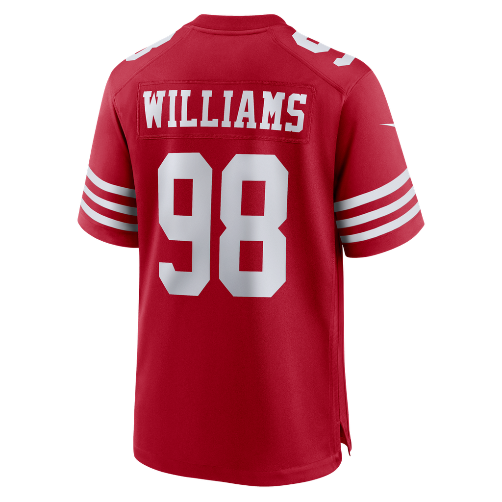 Men's San Francisco 49ers Mykel Williams Nike  Scarlet Team Game Jersey