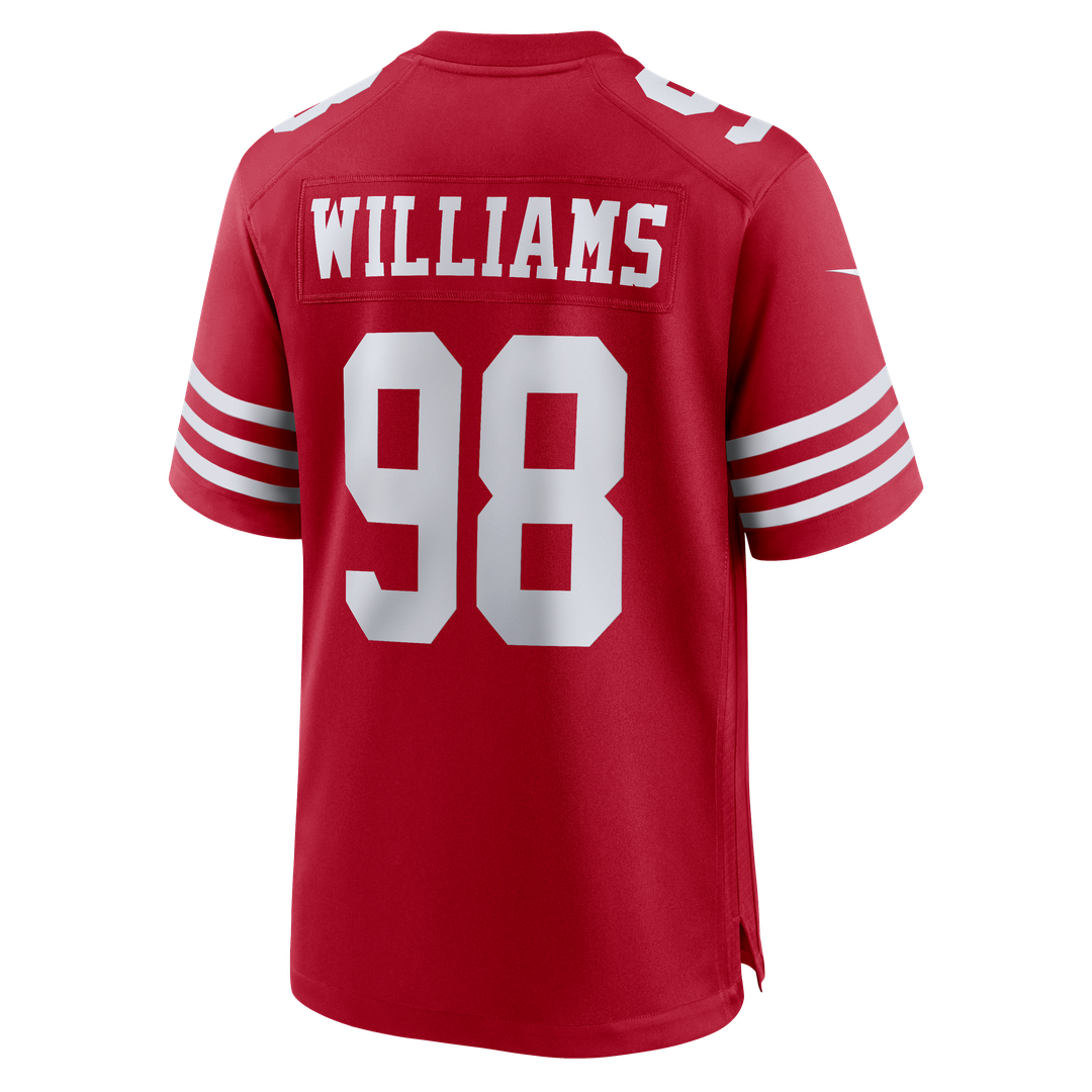 Men's San Francisco 49ers Mykel Williams Nike  Scarlet Team Game Jersey
