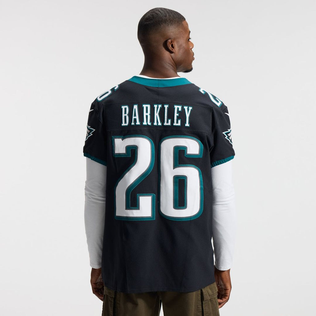 Men's Philadelphia Eagles Saquon Barkley Nike Black Alternate Vapor F.U.S.E. Elite Jersey