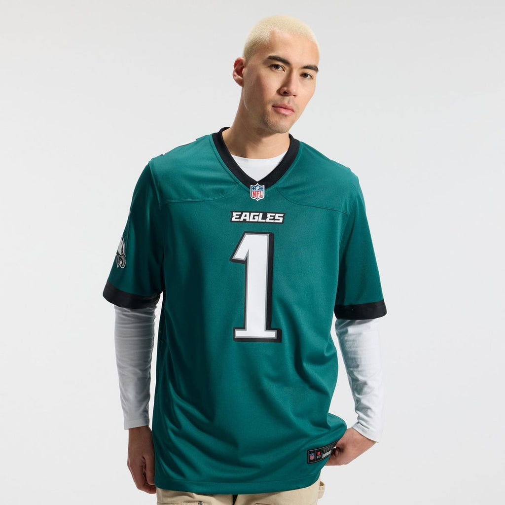 Men's Philadelphia Eagles Jalen Hurts Nike  Midnight Green Team Game Jersey