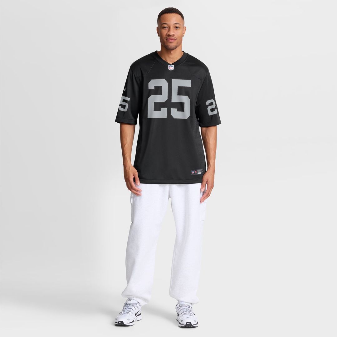 Men's Las Vegas Raiders Fred Biletnikoff Nike Black Game Retired Player Jersey